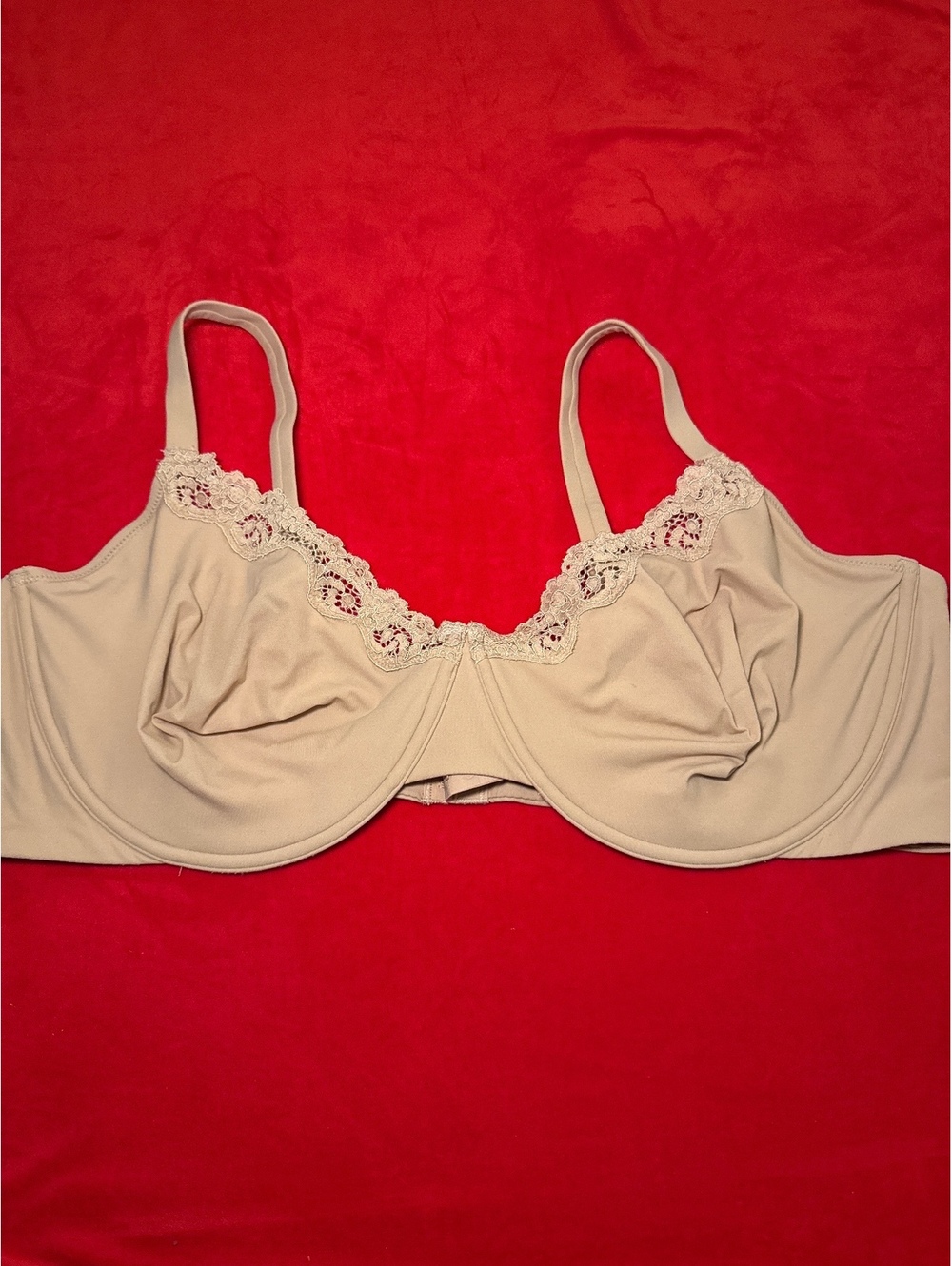 Skims Lace Unlined Demi Bra Color Clay Size 46DD
